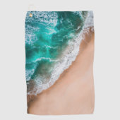 Waves am Sandy Beach Golfhandtuch (Vorderseite)