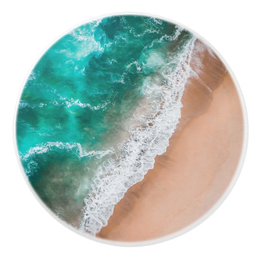 Waves am Sandy Beach Keramikknauf (Vorderseite)