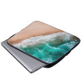 Waves am Sandy Beach Laptopschutzhülle (Vorne Knopf)