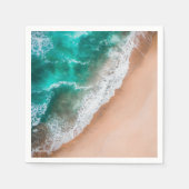 Waves am Sandy Beach Serviette (Vorderseite)