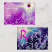 WAVES AMETHYST MONOGRAM, hell lila Visitenkarte (Vorne/Hinten)
