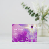 WAVES AMETHYST MONOGRAM, hell lila Visitenkarte (Stehend Vorderseite)