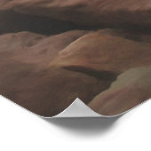 Waves and Boulders 0893 Art Print Poster (Ecke)