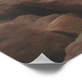 Waves and Boulders 0893 Art Print Poster (Ecke)