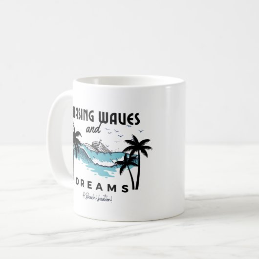Waves and Dreams Kaffeetasse (Vorderseite Links)