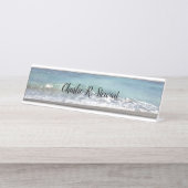 Waves and Sand Beach Desk Name Plate Schreibtischnamensplakette (Vorderseite )