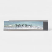 Waves and Sand Beach Desk Name Plate Schreibtischnamensplakette (Vorderseite )