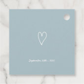 Waves and sea with Doodle hearts Geschenkanhänger (Rückseite)