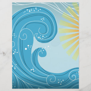 Waves and Sunshine Scrapbook Paper