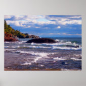 Waves auf Lake Superior Poster (Vorne)