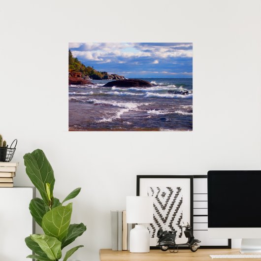 Waves auf Lake Superior Poster (Heimbüro)