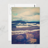 Waves auf Lake Superior Postkarte (Vorne/Hinten)