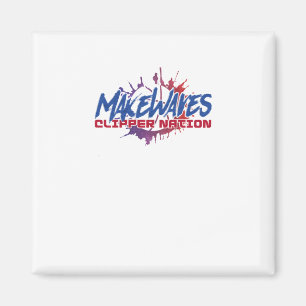 Waves Basketball Magnet