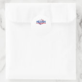 Waves Basketball Runder Aufkleber (Tasche)