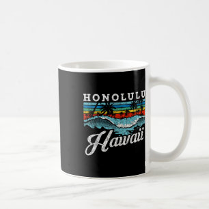 Waves Beach Honolulu Hawaiian Summer Surfbrett Ret Kaffeetasse