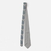 Waves Beachy Design Blue Gray Krawatte (Rückseite)
