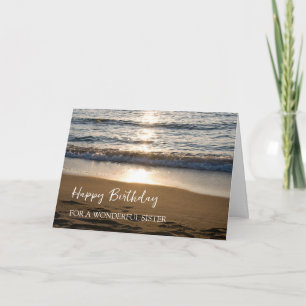 Waves bei Sunset Beach Sister Birthday Karte