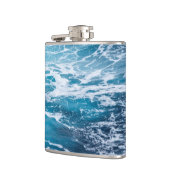 Waves Blue Ocean Summer Beach Flachmann (Links)
