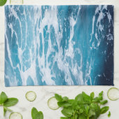 Waves Blue Ocean Summer Beach Geschirrtuch (Gefaltet)