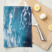 Waves Blue Ocean Summer Beach Geschirrtuch (Viertel Falte)