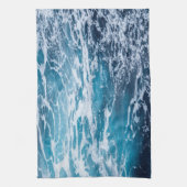 Waves Blue Ocean Summer Beach Geschirrtuch (Vertikal)