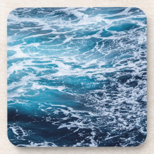 Waves Blue Ocean Summer Beach Getränkeuntersetzer