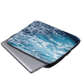 Waves Blue Ocean Summer Beach Laptopschutzhülle (Vorne Knopf)