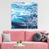 Waves Blue Ocean Summer Beach Leinwanddruck (Insitu (Wohnzimmer))
