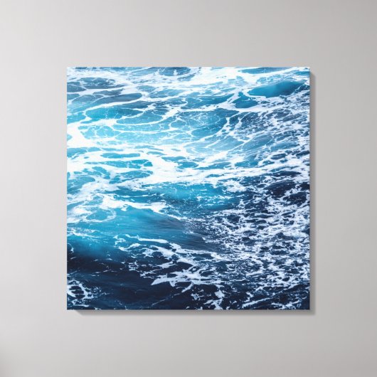 Waves Blue Ocean Summer Beach Leinwanddruck (Vorderseite)