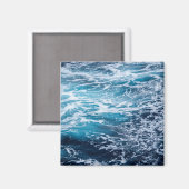 Waves Blue Ocean Summer Beach Magnet (Vorderseite/Rückseite)