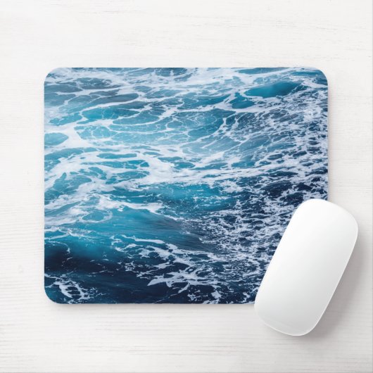 Waves Blue Ocean Summer Beach Mousepad (Mit Mouse)