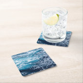 Waves Blue Ocean Summer Beach Rechteckiger Pappuntersetzer (Vor Ort)