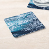 Waves Blue Ocean Summer Beach Rechteckiger Pappuntersetzer (angewinkelt)