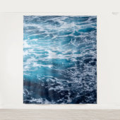 Waves Blue Ocean Summer Beach Wandteppich (Vorderseite)