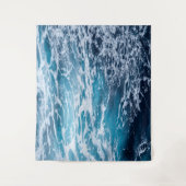 Waves Blue Ocean Summer Beach Wandteppich (Vorderseite)