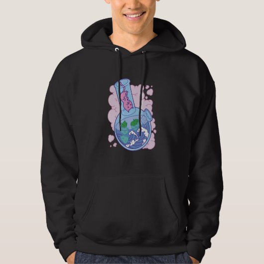 Waves Bong joint Cat Hoodie (Vorderseite)