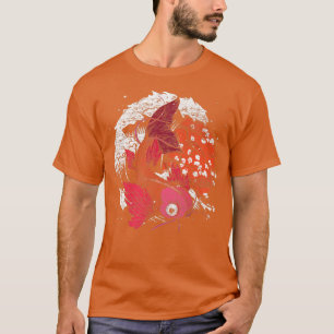 Waves Cherry Blossom Taisho Sanke Sakura Fisch Koi T-Shirt
