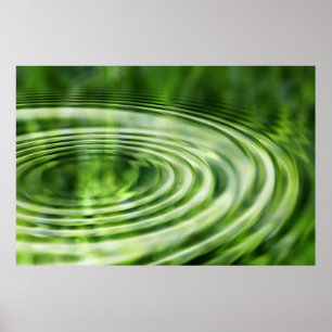Waves concentric waves circles poster