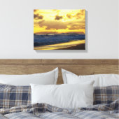 Waves Crashing am Kauai Beach bei Sunset Leinwanddruck (Insitu (Schlafzimmer))