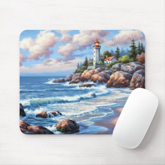 Waves Crashing auf der Shore Fine Art Mousepad (Mit Mouse)