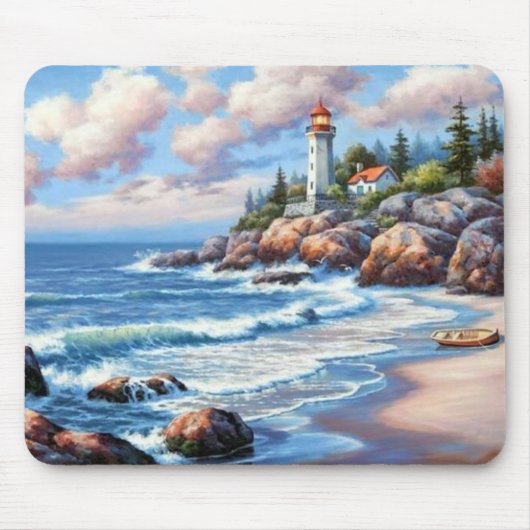 Waves Crashing auf der Shore Fine Art Mousepad (Vorne)
