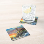 Waves Crashing auf der Shore Fine Art Rechteckiger Pappuntersetzer (Vor Ort)