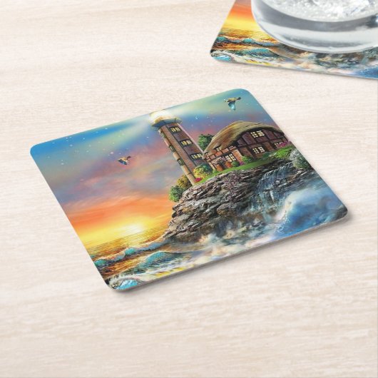 Waves Crashing auf der Shore Fine Art Rechteckiger Pappuntersetzer (angewinkelt)