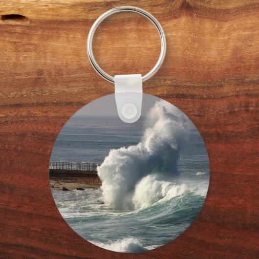 Waves Crashing Siegel La Jolla Schlüsselanhänger (Vorderseite)