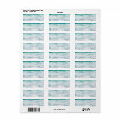 Waves Elegante Hand Script Wellness Rücksendeadres (Vorne)