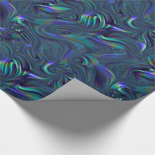 Waves Elegantes Muster Geschenkpapier (Ecke)