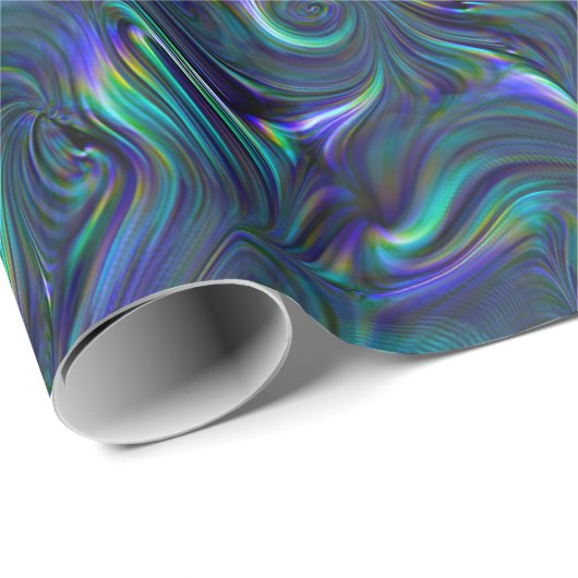 Waves Elegantes Muster Geschenkpapier (Rolleneckpunkt)