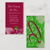 WAVES EMERALD MONOGRAM, lila, grün Visitenkarte (Vorne/Hinten)