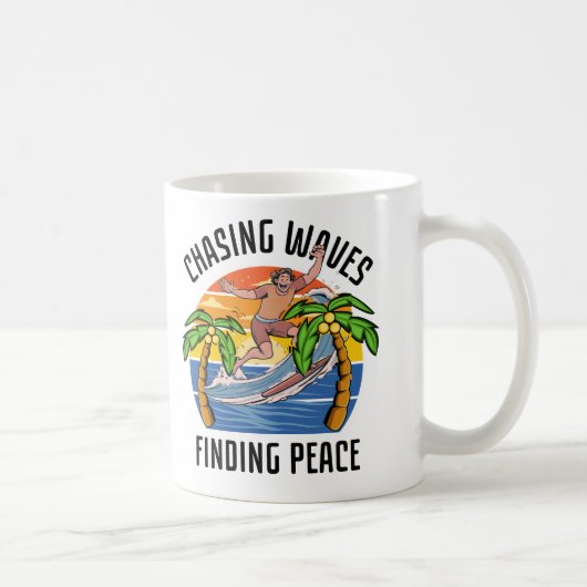 Waves finden Frieden Kaffeetasse (Rechts)