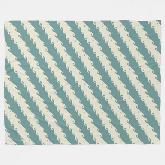 Waves Fleecedecke (Vorderseite (Horizontal))